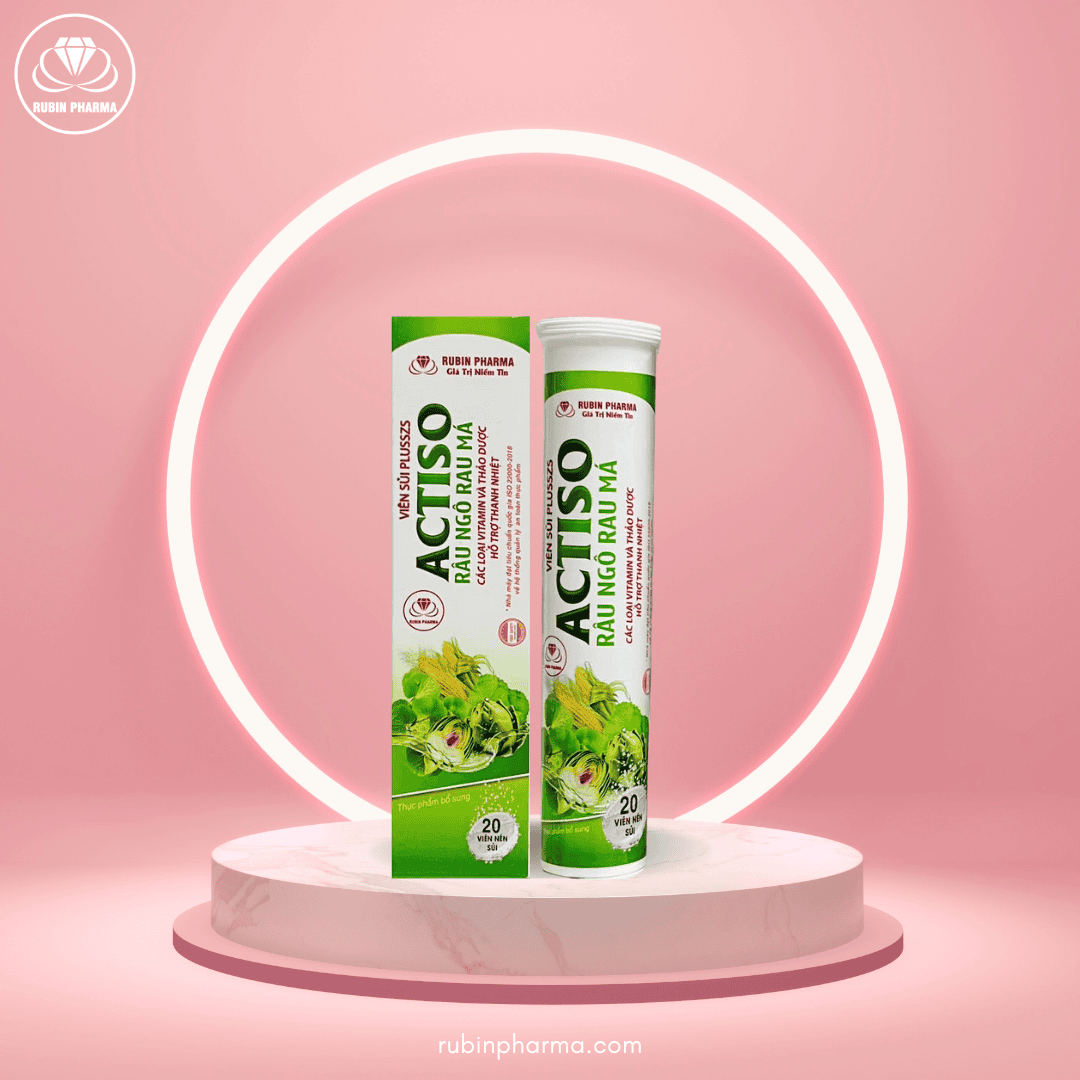 VIÊN SỦI PLUSSZS ACTISO RÂU NGÔ RAU MÁ 1 sui actiso